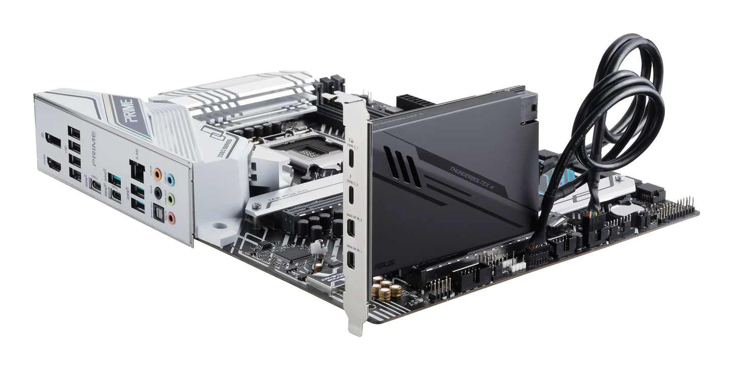 ASUS ThunderboltEX 4 interface cards/adapter Internal Mini DisplayPort, PCIe, Thunderbolt, USB 2.0, USB 3.2 Gen 2 (3.1 Gen 2)