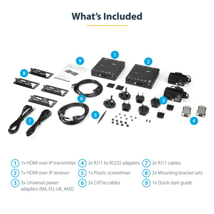 StarTech.com ST12MHDLAN4K AV extender AV transmitter & receiver Black