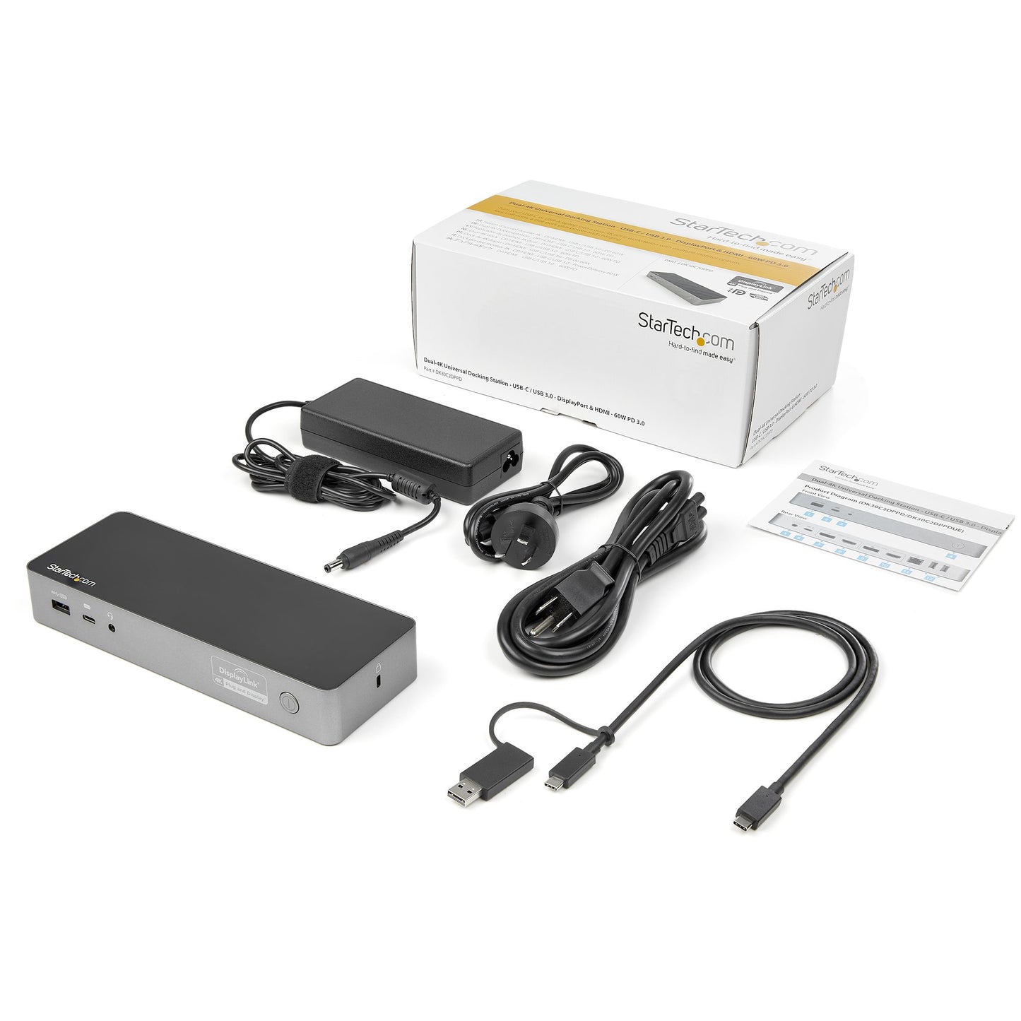 StarTech.com DK30C2DPPD laptop dock/port replicator Wired USB 3.2 Gen 1 (3.1 Gen 1) Type-C Black, Gray