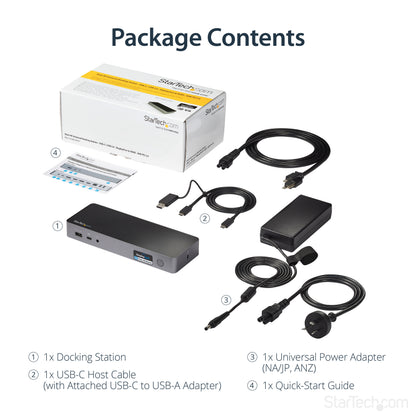 StarTech.com DK30C2DPPD laptop dock/port replicator Wired USB 3.2 Gen 1 (3.1 Gen 1) Type-C Black, Gray