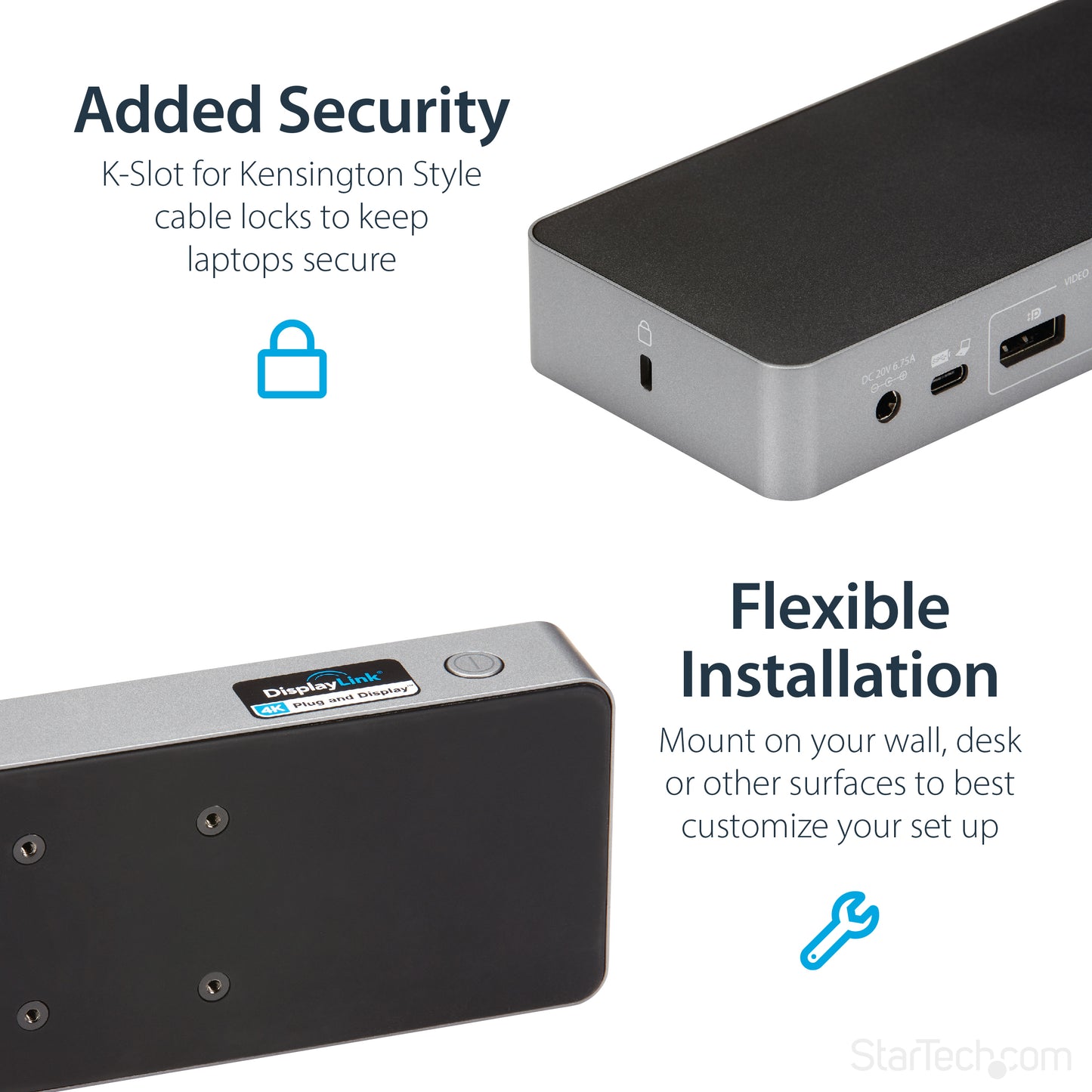 StarTech.com DK30C2DPPD laptop dock/port replicator Wired USB 3.2 Gen 1 (3.1 Gen 1) Type-C Black, Gray
