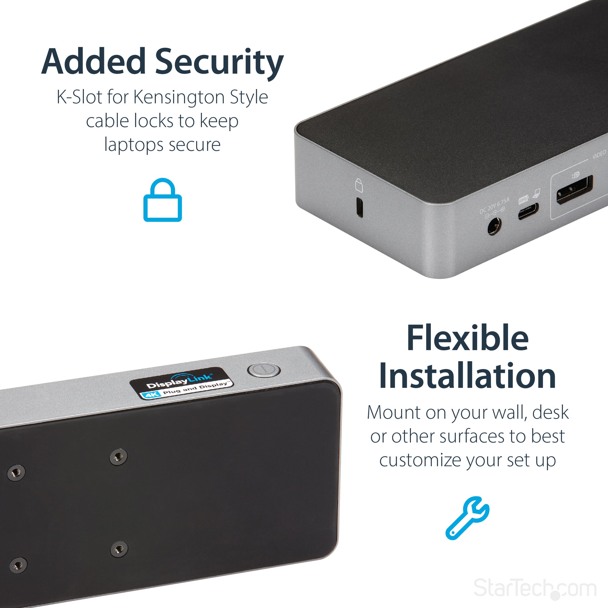 StarTech.com DK30C2DPPD laptop dock/port replicator Wired USB 3.2 Gen 1 (3.1 Gen 1) Type-C Black, Gray