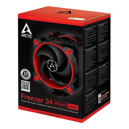 ARCTIC Freezer 34 eSports DUO Processor Cooler 4.72" (12 cm) Black, Red