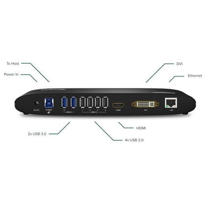 Plugable Technologies UD-3900H laptop dock/port replicator Docking USB 3.2 Gen 1 (3.1 Gen 1) Type-A Black