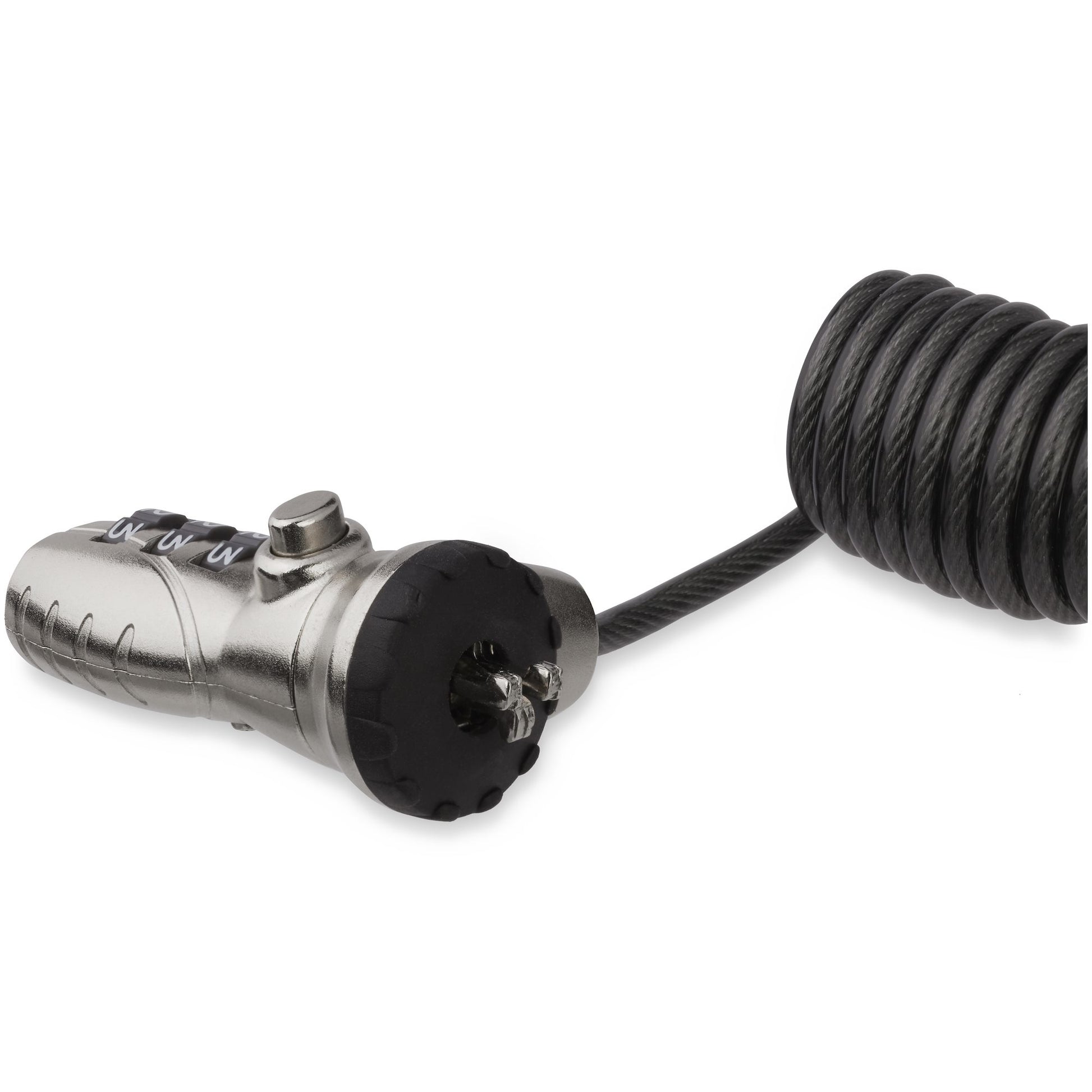 StarTech.com LTLOCK3DCOIL cable lock Black, Stainless steel 70.9" (1.8 m)