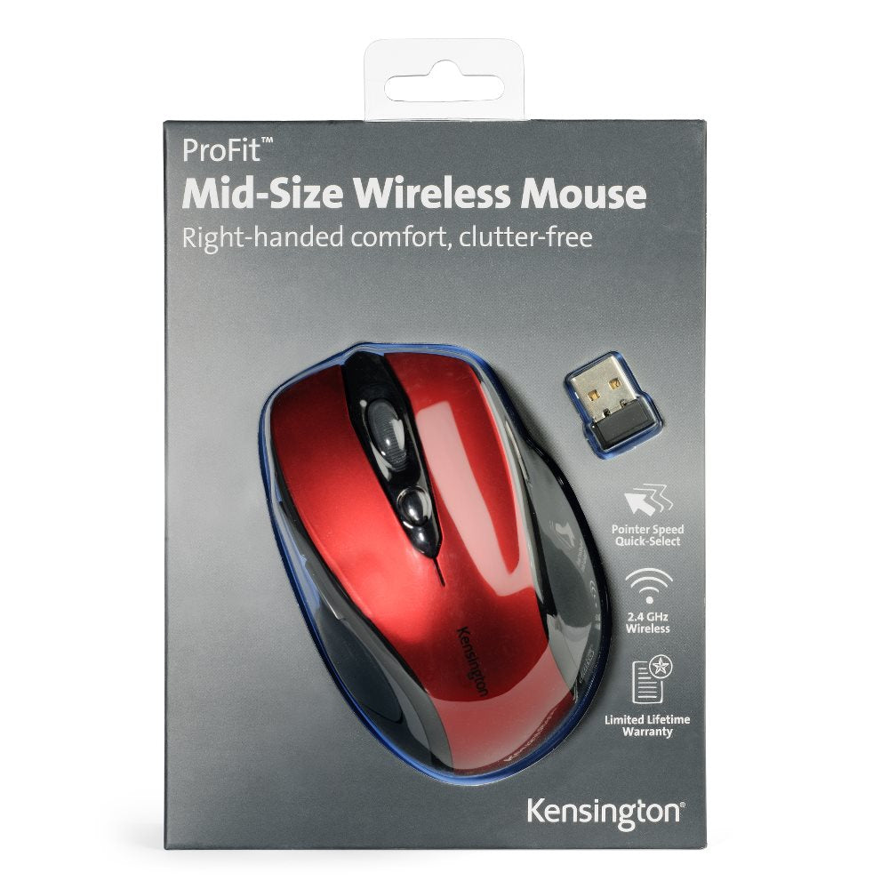 Kensington Pro Fit® Mid-Size Mouse - Ruby