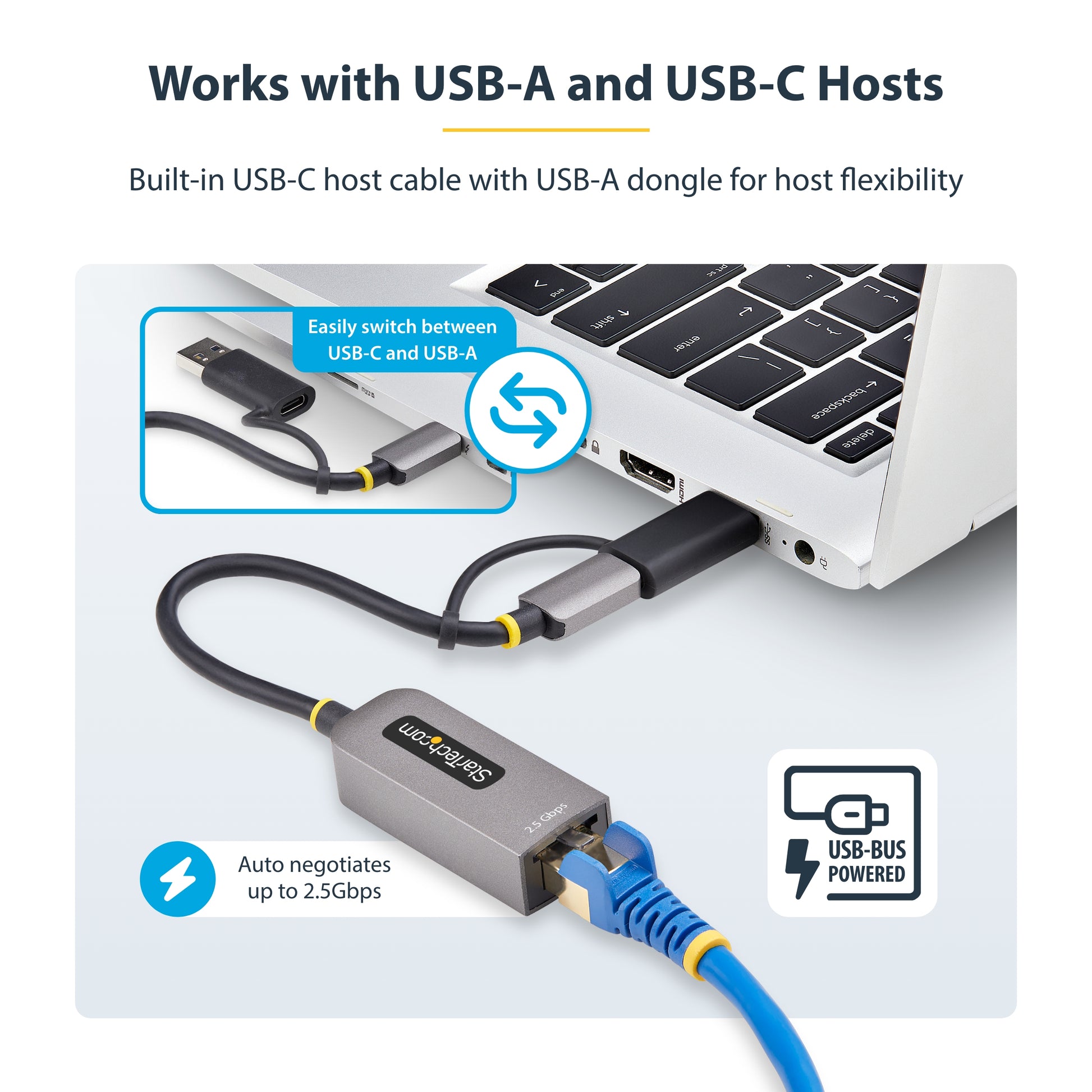 StarTech.com U2GA-USB-C-ETHERNET network card 5000 Mbit/s