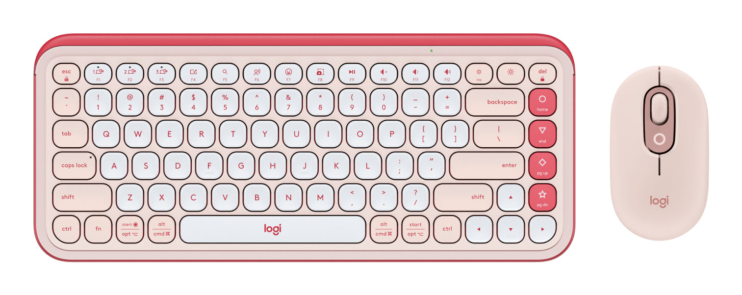 Logitech 920-013105 keyboard Mouse included Universal Bluetooth QWERTY English Rose