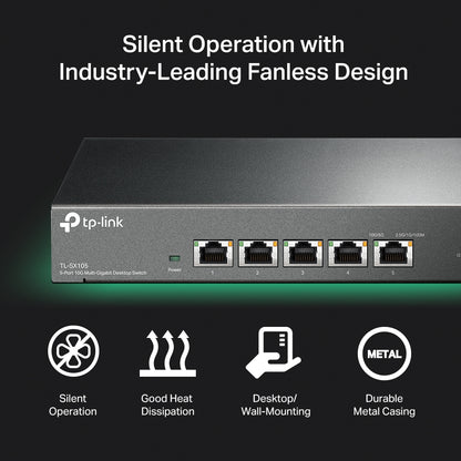 TP-Link TL-SX105 network switch Unmanaged 10G Ethernet (100/1000/10000) Black