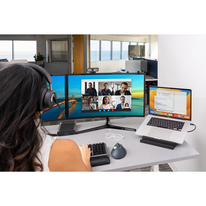 Kensington H3000 Headset Wireless Head-band Gaming USB Type-C Bluetooth Black