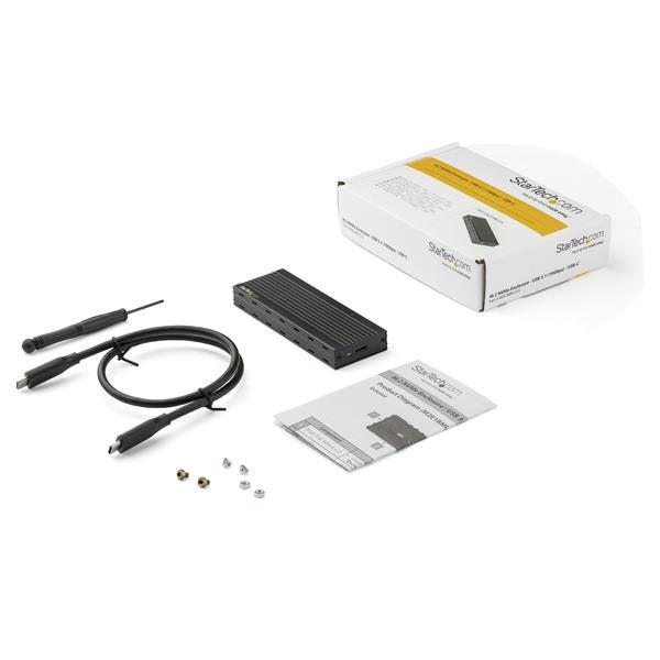 StarTech.com M2E1BMU31C storage drive enclosure SSD enclosure Black M.2