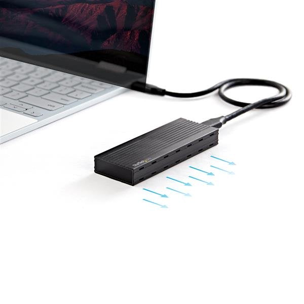 StarTech.com M2E1BMU31C storage drive enclosure SSD enclosure Black M.2