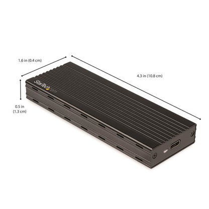 StarTech.com M2E1BMU31C storage drive enclosure SSD enclosure Black M.2