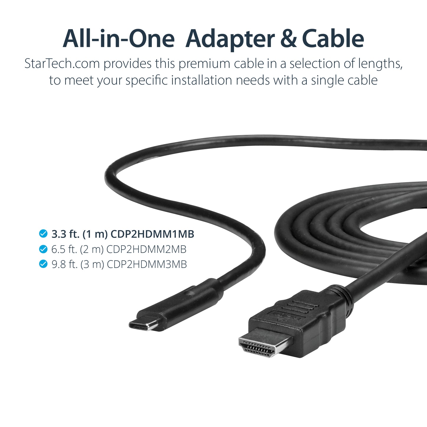 StarTech.com CDP2HDMM1MB video cable adapter 39.4" (1 m) USB Type-C HDMI Black