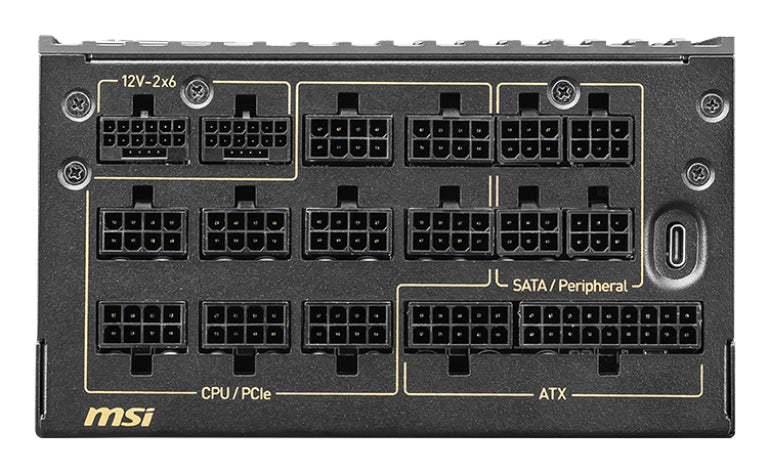MSI MEG Ai1600T PCIE5 power supply unit 1600 W 24-pin ATX ATX Black