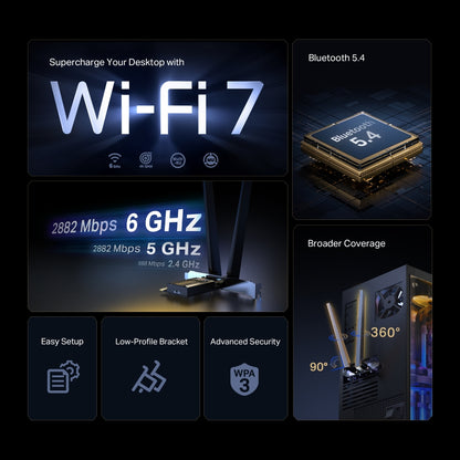 TP-Link BE6500 Internal WLAN / Bluetooth 2880 Mbit/s