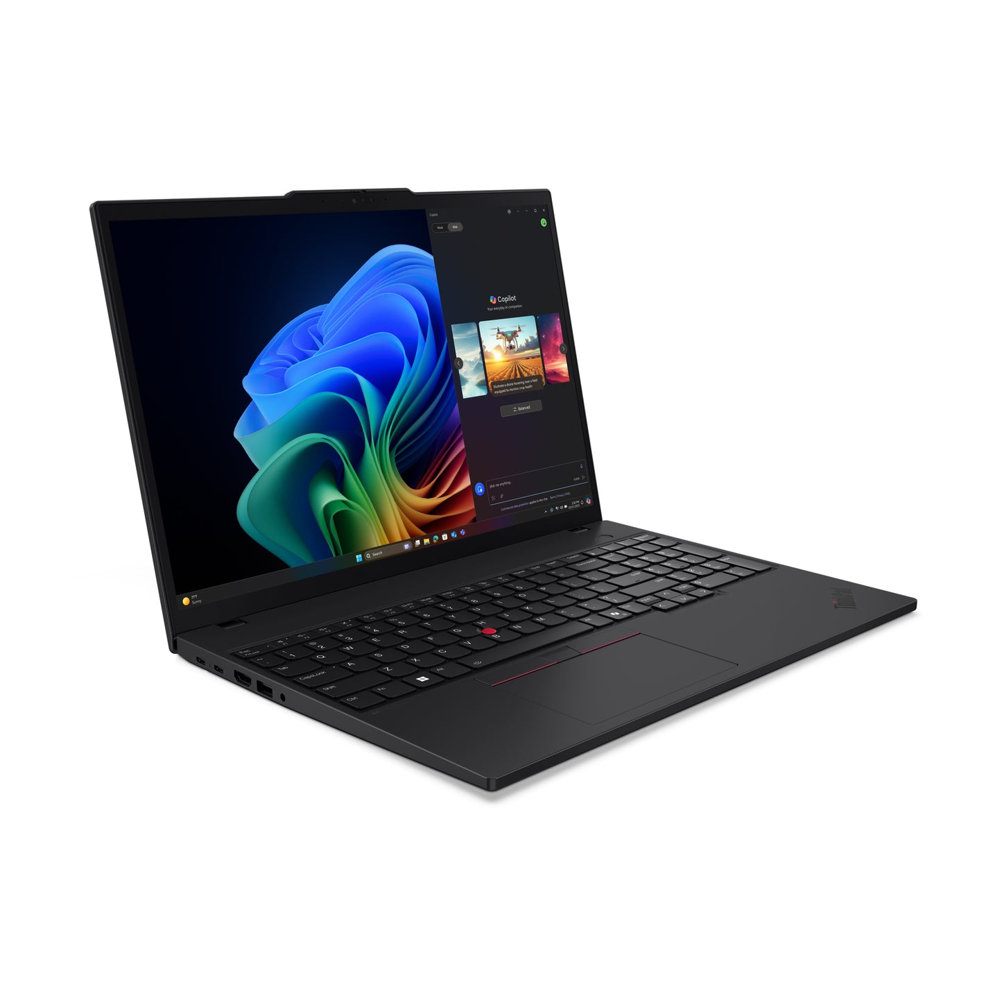 Lenovo ThinkPad T16 Gen 4 (AMD) Copilot+ PC AMD Ryzen AI 7 350 Laptop 16" Touchscreen WUXGA 32 GB DDR5-SDRAM 512 GB SSD Wi-Fi 7 (802.11be) Windows 11 Pro Black