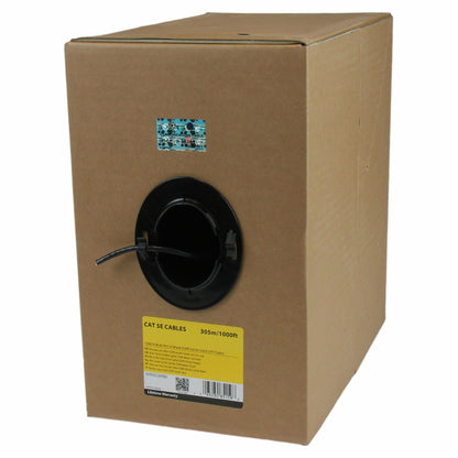 StarTech.com WIR5ECMRBK networking cable Black 12003.9" (304.9 m) Cat5e U/UTP (UTP)