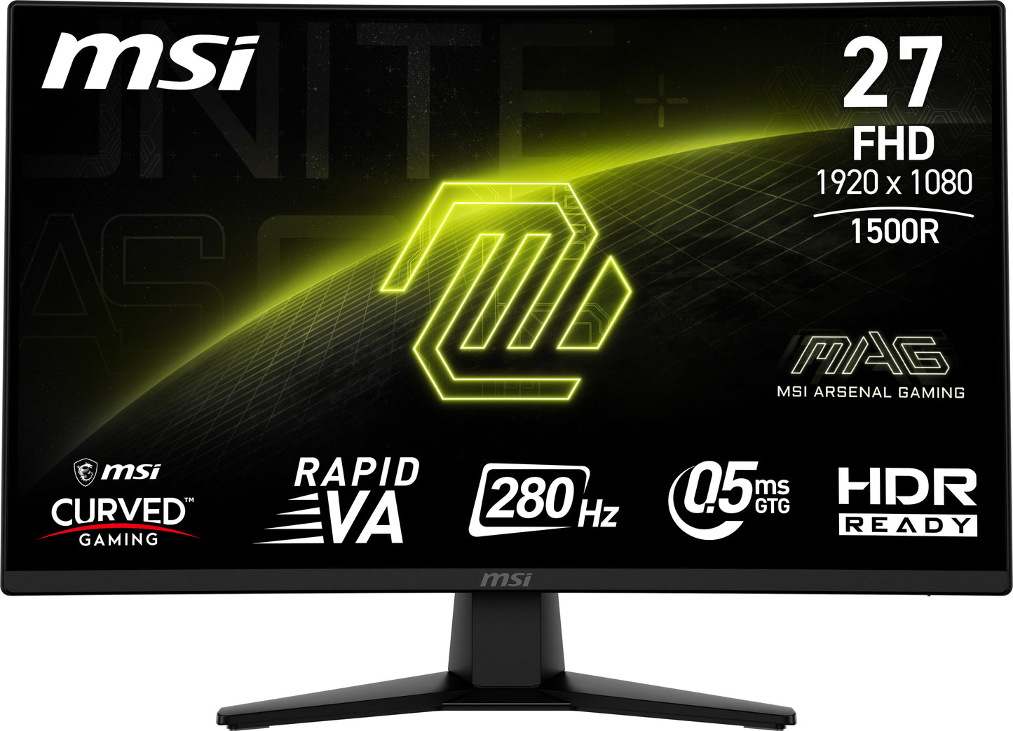 MSI MAG 274CXF computer monitor 27" 1920 x 1080 pixels Full HD Black