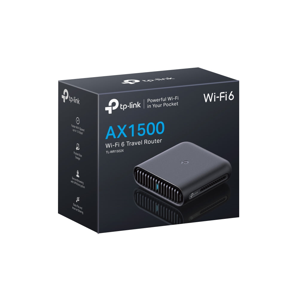 TP-Link TL-WR1502X wireless router Gigabit Ethernet Dual-band (2.4 GHz / 5 GHz) Black