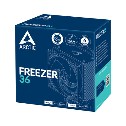 ARCTIC Freezer 36 Processor Air cooler 4.72" (12 cm) Black, Silver 1 pc(s)