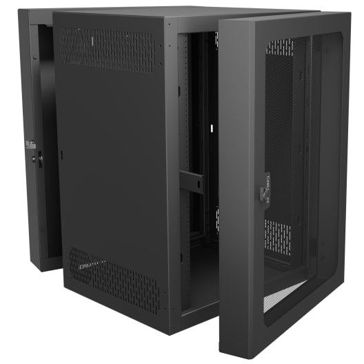 Middle Atlantic Products CWR-18-30VD4 rack cabinet 18U Wall mounted rack Black