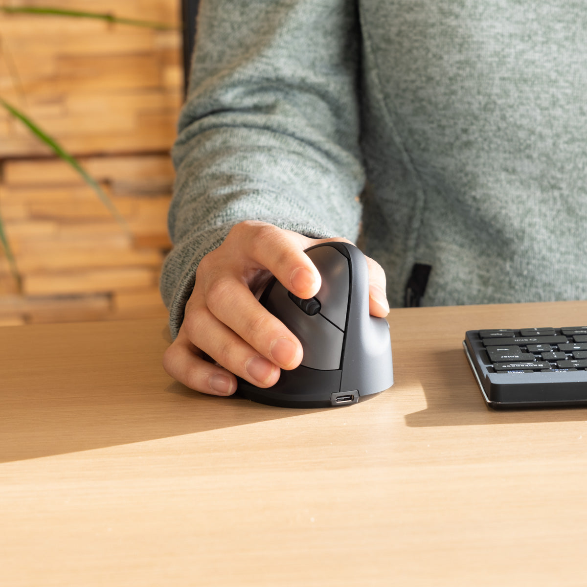 R-Go Tools Ergonomic mouse R-Go HE Break with break software, large (hand size ? 185 mm), right-handed, Bluetooth, black