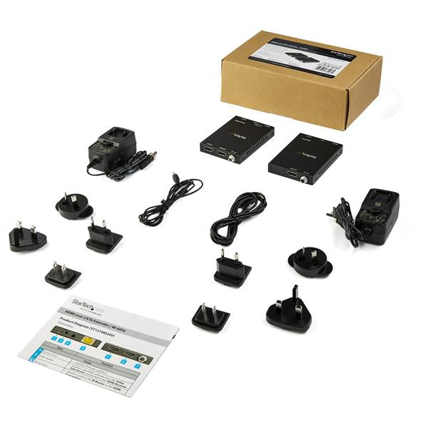 StarTech.com ST121HD20V AV extender AV transmitter & receiver Black