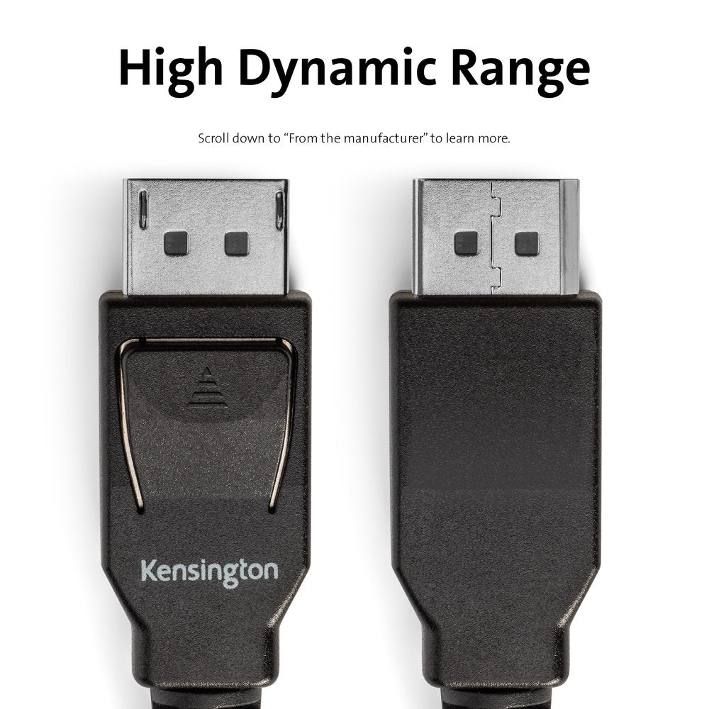 Kensington DisplayPort 1.4 (M/M) Passive Bi-Directional Cable, 6ft