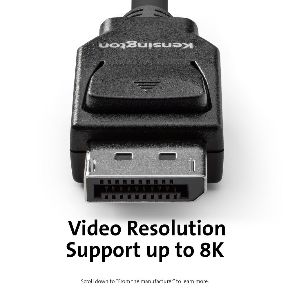 Kensington DisplayPort 1.4 (M/M) Passive Bi-Directional Cable, 6ft