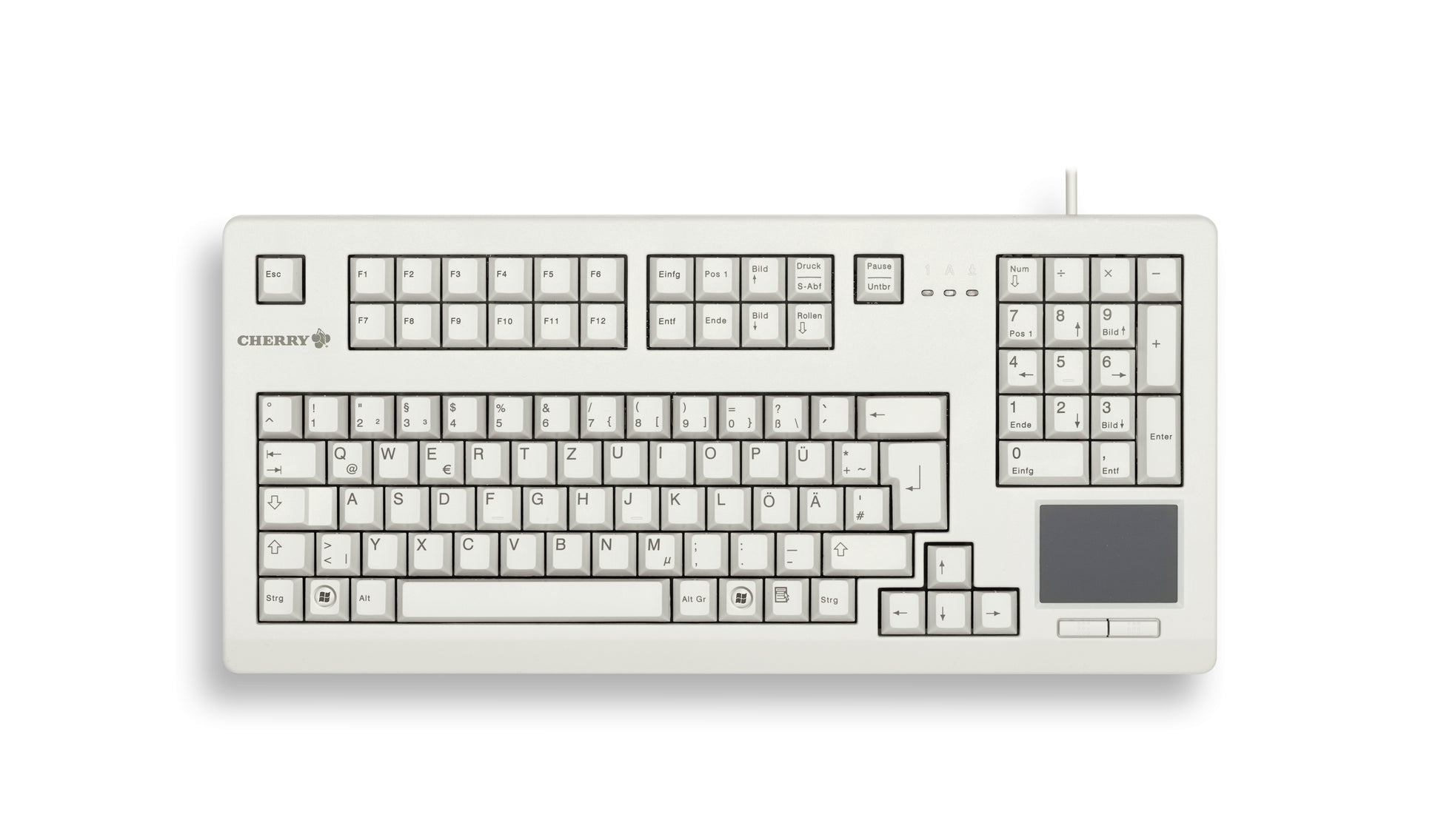 CHERRY TouchBoard G80-11900 keyboard Industrial USB QWERTY English Gray