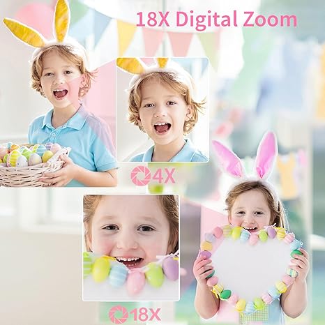 4K Dual Screen Digital Camera 48MP with 32 GB SD Card