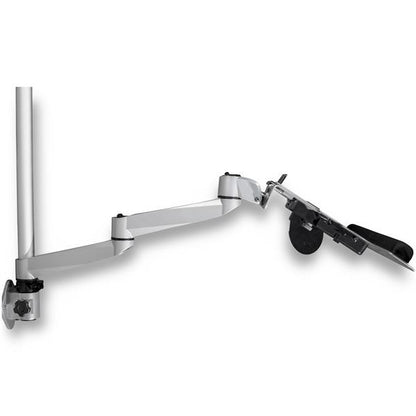StarTech.com Wall Mount Workstation - Articulating Standing Desk with Ergonomic Height Adjustable Dual Monitor Arm & Keyboard Tray - 2x 30" VESA Displays - Foldable Wall Mounted Sit Stand
