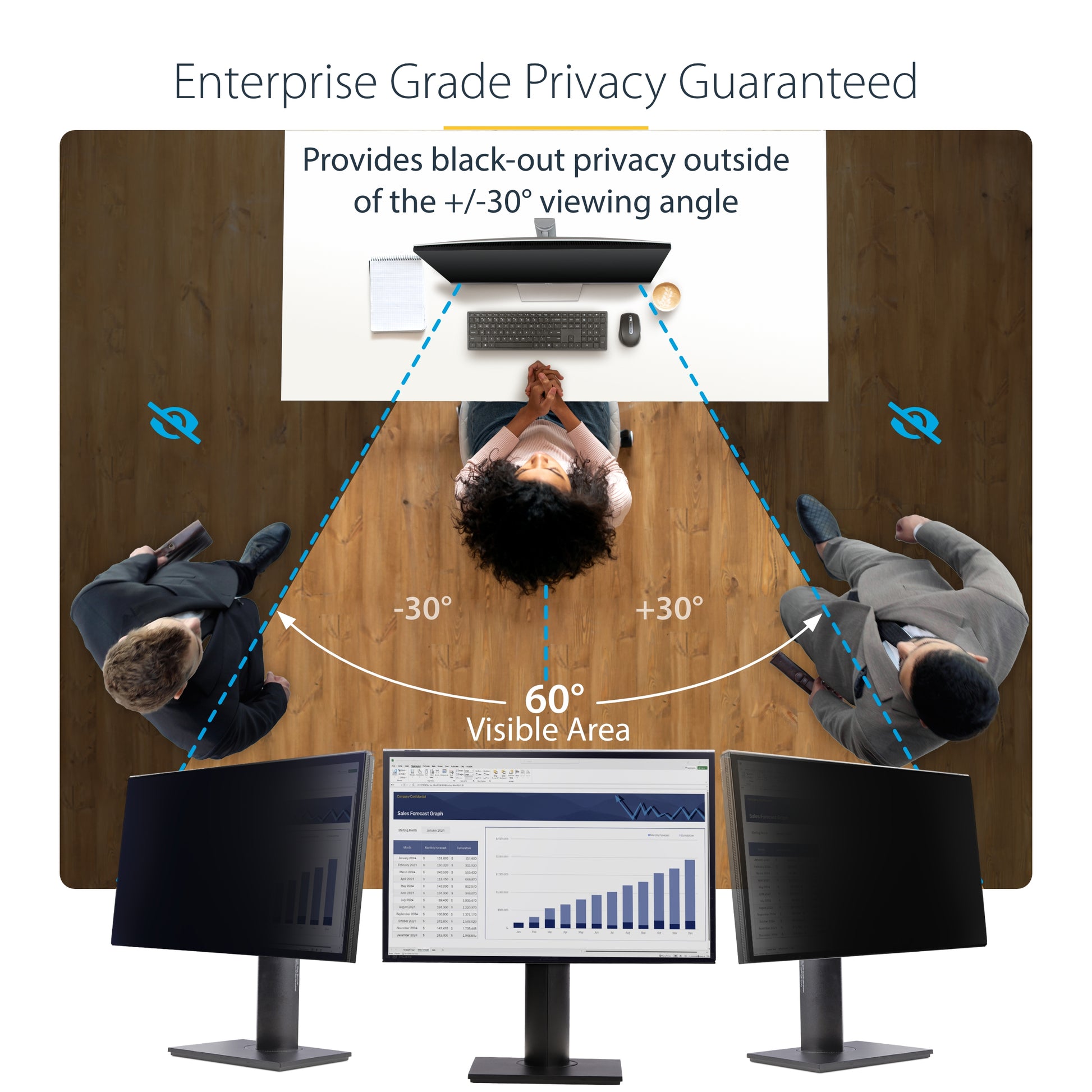 StarTech.com 2461A-PRIVACY-SCREEN display privacy filters 24" Monitor Frameless display privacy filter