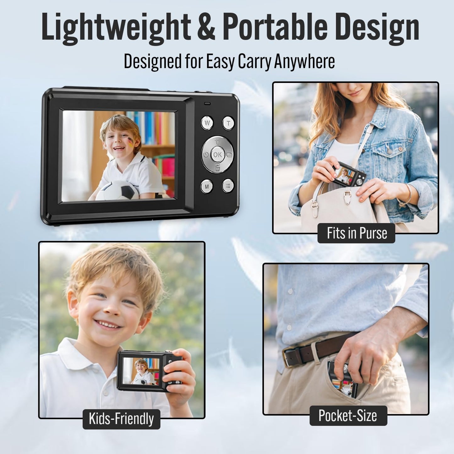 4K Dual Screen Digital Camera 48MP with 18X Zoom, 32 GB SD Card