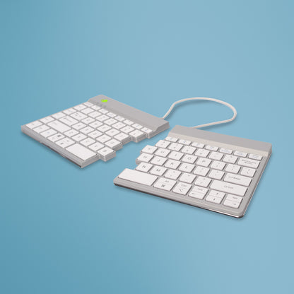 R-Go Tools Ergonomic keyboard R-Go Split Break with break software, ergonomic split keyboard, QWERTY (US), Bluetooth, white