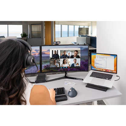 Kensington H3000 Headset Wireless Head-band Gaming USB Type-C Bluetooth Black