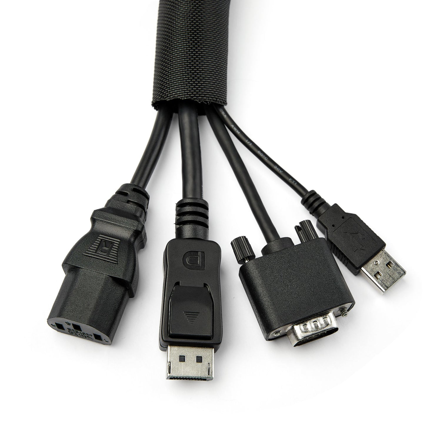 StarTech.com WKSTNCM2 cable organizer Cable sleeve Black 1 pc(s)