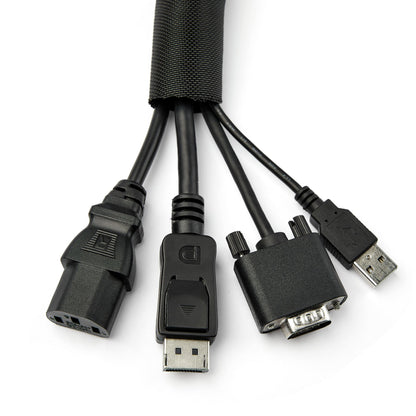 StarTech.com WKSTNCM2 cable organizer Cable sleeve Black 1 pc(s)