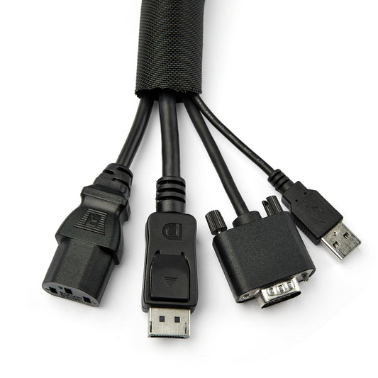 StarTech.com WKSTNCM2 cable organizer Cable sleeve Black 1 pc(s)