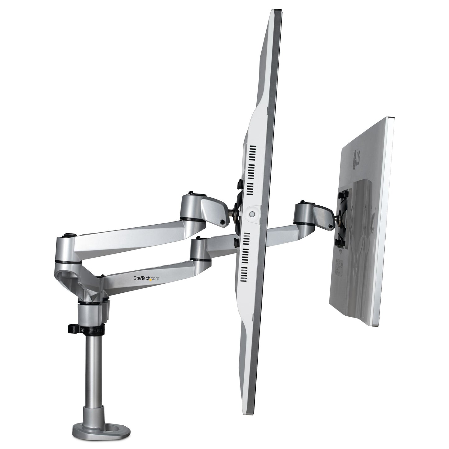 StarTech.com ARMDUALPS monitor mount / stand 27" Desk Silver