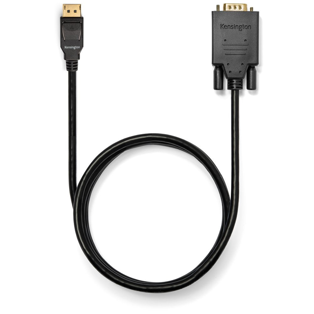 Kensington DisplayPort 1.2 (M) to VGA (M) Passive Unidirectional Cable, 6ft