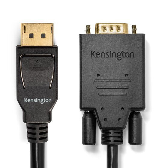 Kensington DisplayPort 1.2 (M) to VGA (M) Passive Unidirectional Cable, 6ft
