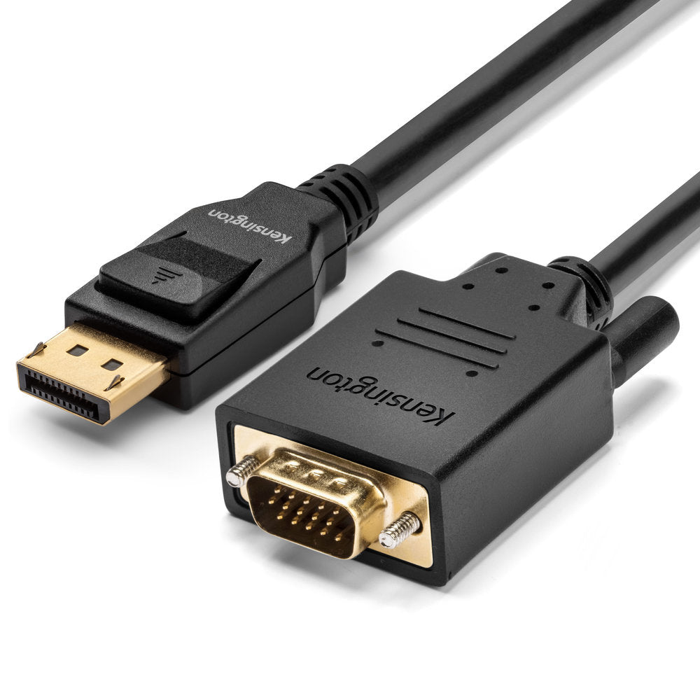 Kensington DisplayPort 1.2 (M) to VGA (M) Passive Unidirectional Cable, 6ft