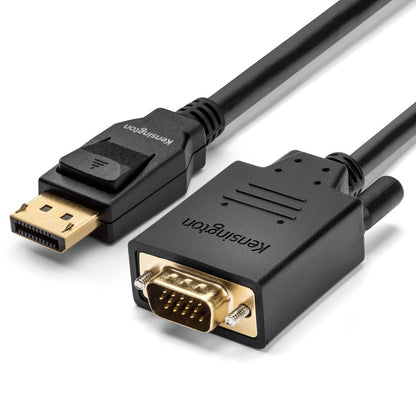 Kensington DisplayPort 1.2 (M) to VGA (M) Passive Unidirectional Cable, 6ft