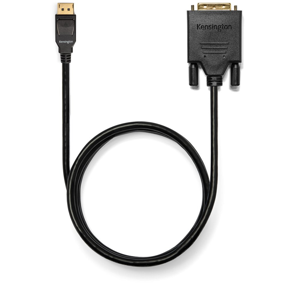 Kensington DisplayPort 1.1 (M) to DVI-D (M) Passive Unidirectional Cable, 6ft