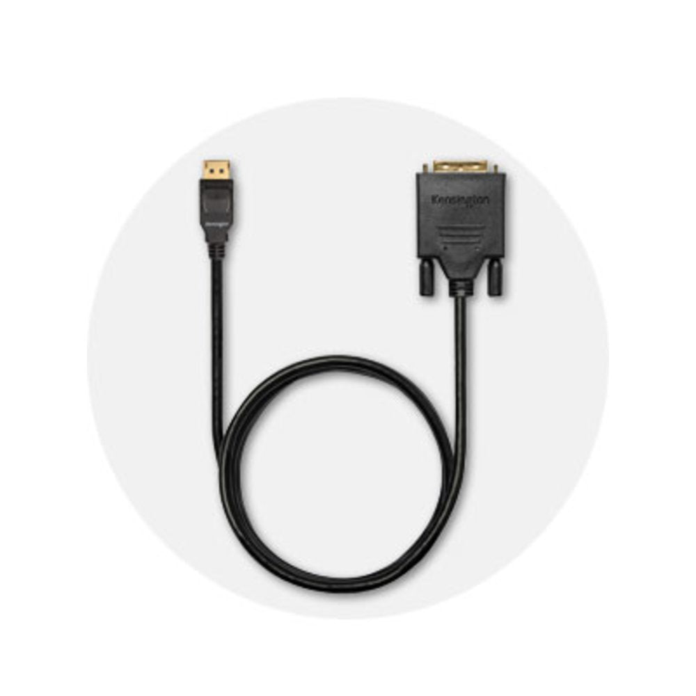 Kensington DisplayPort 1.1 (M) to DVI-D (M) Passive Unidirectional Cable, 6ft