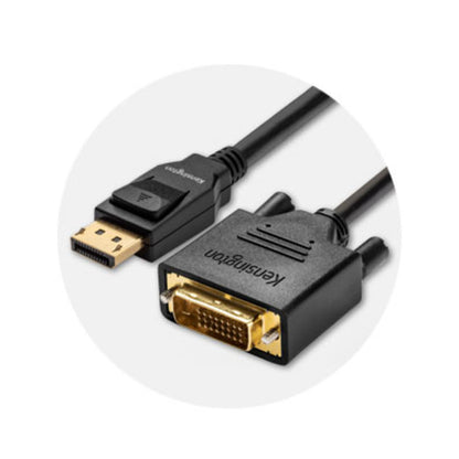 Kensington DisplayPort 1.1 (M) to DVI-D (M) Passive Unidirectional Cable, 6ft