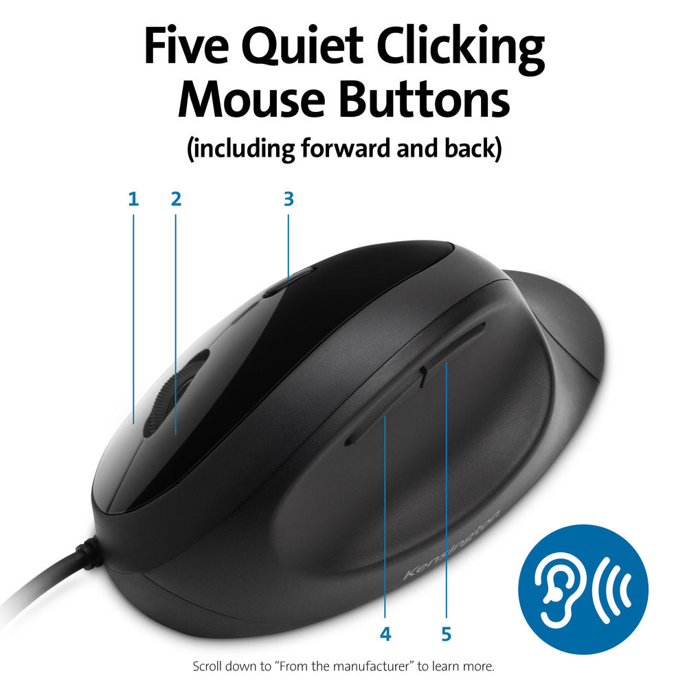 Kensington Pro Fit® Ergo Wired Mouse