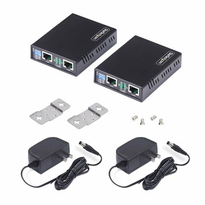 StarTech.com C2-ETHERNET-EXTENDER network extender Network transmitter & receiver Black 10, 100 Mbit/s